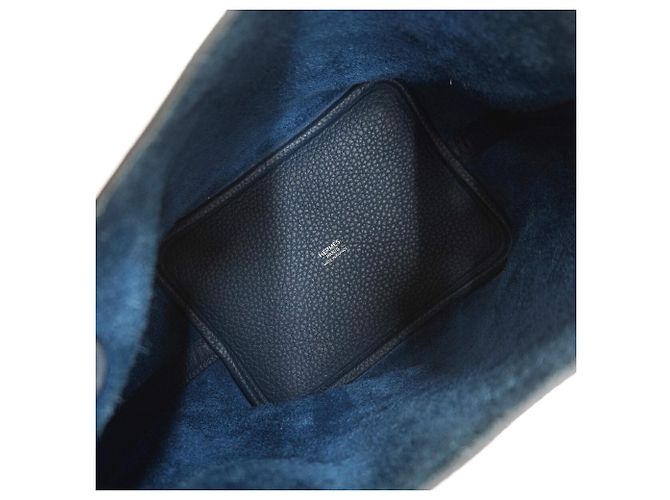 Hermès Sac à main Hermes Picotin Lock PM Bleu Marine - vue 4