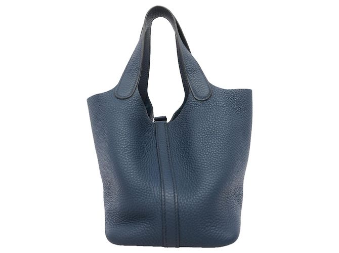 Hermès Sac à main Hermes Picotin Lock PM Bleu Marine - vue 8