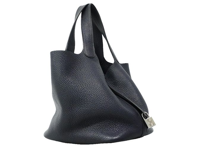 Hermès Hermes Picotin Lock MM Handtasche Marineblau - Ansicht 2