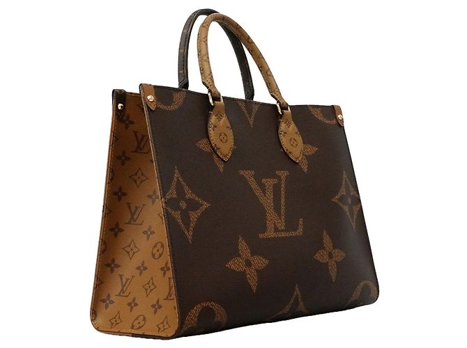 Louis Vuitton Monogram Giant Reverse OnTheGo MM Tote Bag Braun - Ansicht 2