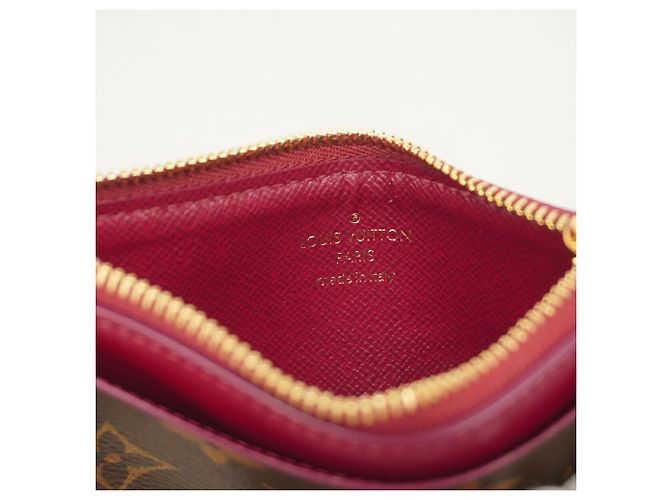 Louis Vuitton Monogram Portecarte Zip Wallet/Coin Case Fucsia - vista 4