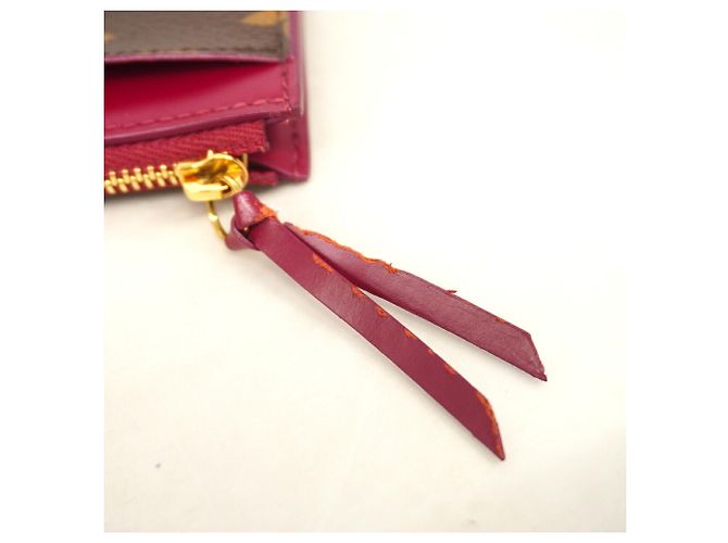 Louis Vuitton Monogram Portecarte Zip Wallet/Coin Case Fucsia - vista 6
