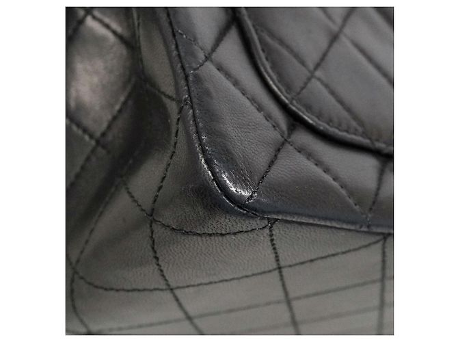 Bolso de hombro Chanel Matelassé Double Flap Negro - vue 12