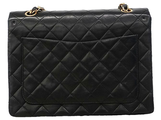 Bolso de hombro Chanel Matelassé Double Flap Negro - vue 13