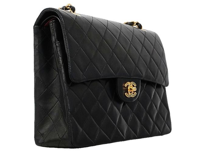 Bolso de hombro Chanel Matelassé Double Flap Negro - vue 2