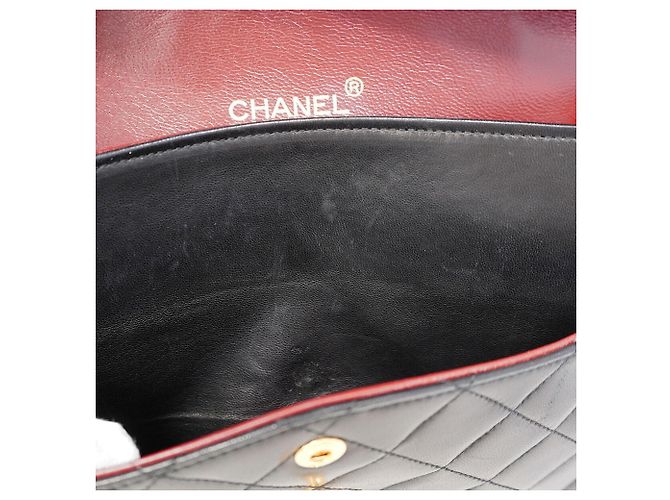 Bolso de hombro Chanel Matelassé Double Flap Negro - vue 8