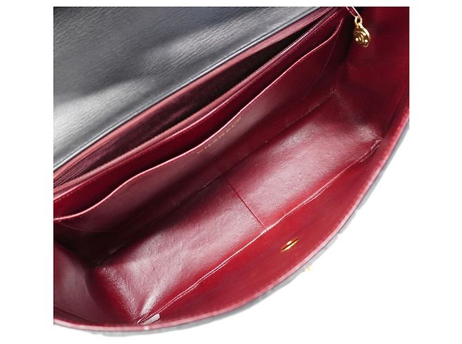 Borsa a tracolla Chanel in pelle d'agnello nera Nero - vista 4