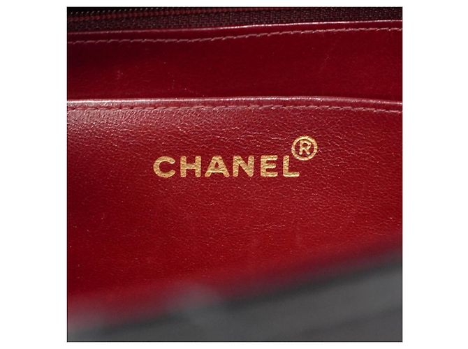 Borsa a tracolla Chanel in pelle d'agnello nera Nero - vista 5