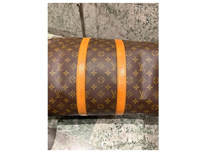 Louis Vuitton Keepall 45 Monogram Bolso de Viaje Castaño Monograma - vista 6