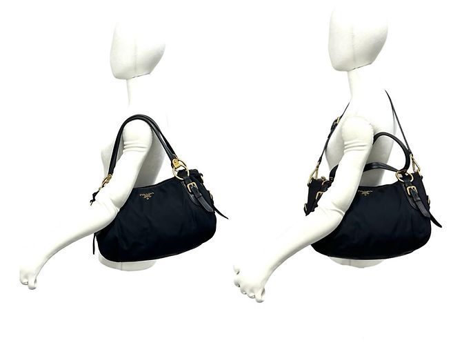 Tote Bolsa de ombro 2 vias Prada em Black Preto - vista 2