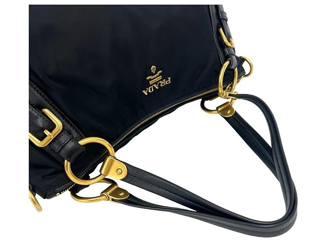 Tote Bolsa de ombro 2 vias Prada em Black Preto - vista 4