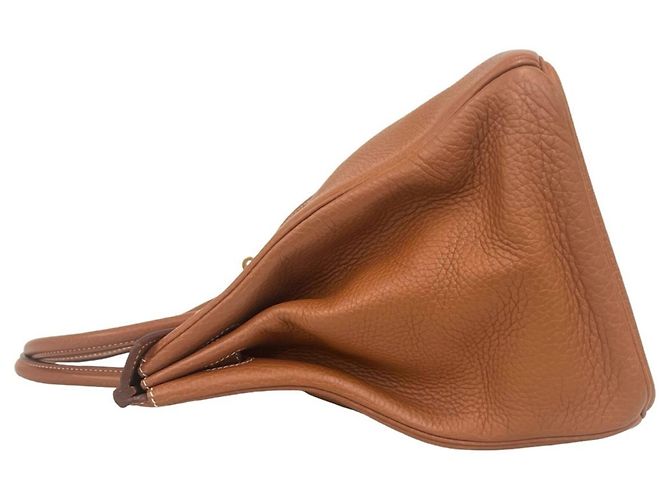 Hermès Borsa HERMES Birkin 35 in pelle Taurillon Clemence marrone - vista 5