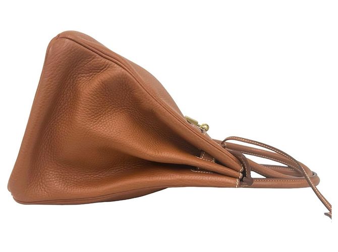 Hermès Borsa HERMES Birkin 35 in pelle Taurillon Clemence marrone - vista 6