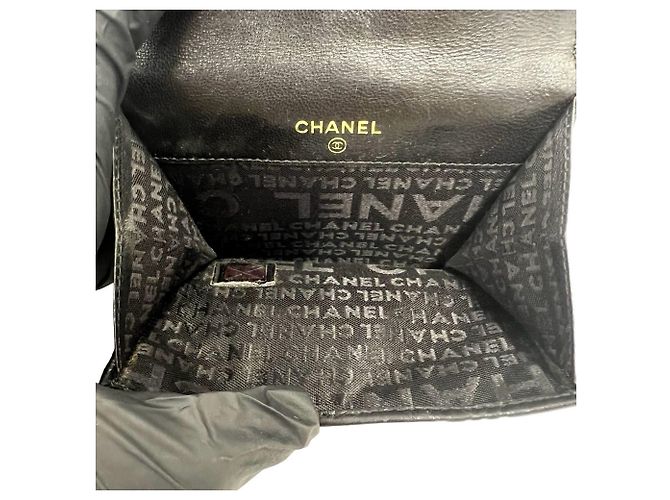 Portafoglio bi-fold Chanel Icon Coco Mark in pelle di agnello Nero - vista 10