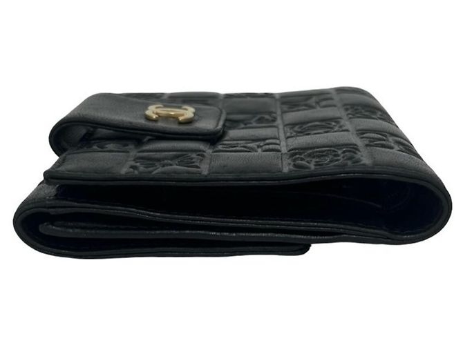 Portafoglio bi-fold Chanel Icon Coco Mark in pelle di agnello Nero - vista 4