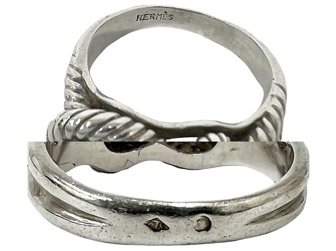 Hermès Hermes Vintage Audienne Silver Ring Silber - Ansicht 3