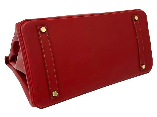 Hermès Hermes Vintage Birkin 35 Handtasche Rot - Ansicht 7