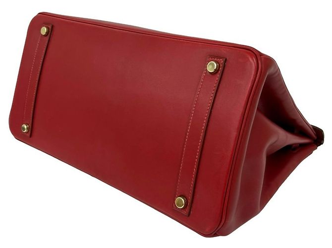 Hermès Hermes Vintage Birkin 35 Handtasche Rot - Ansicht 8
