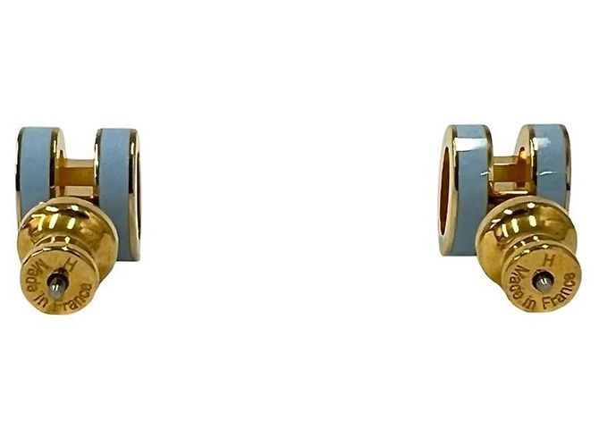 Hermès Brincos Hermes Mini Pop H Azul Dourado - vista 6