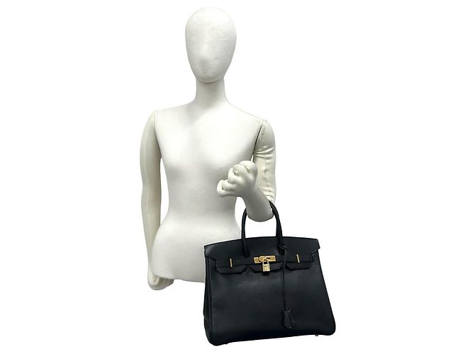Hermès Hermes Vintage Birkin 35 Handtasche Schwarz - Ansicht 2