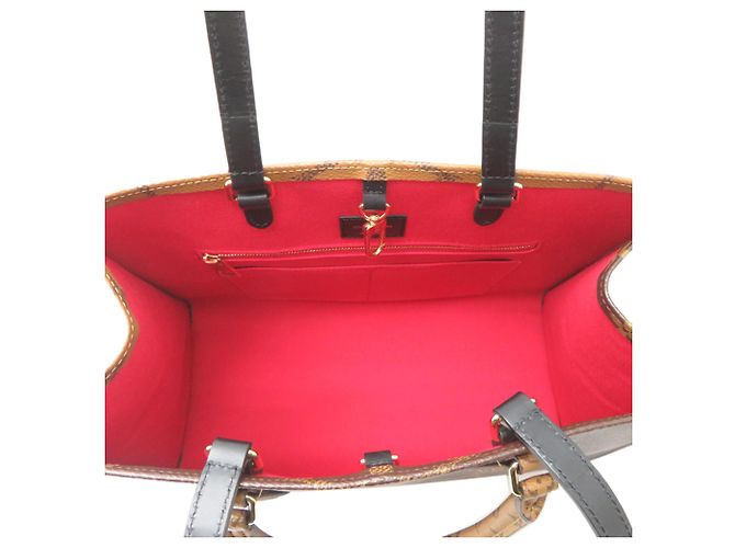 Louis Vuitton OnTheGo MM Shopper für Damen Braun Rot - Ansicht 7