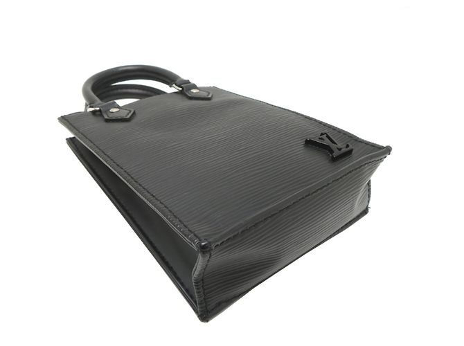 Bolso de mano Louis Vuitton Petite Sac Plat para mujer Negro - vista 3