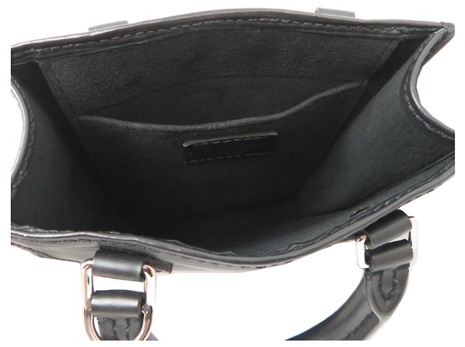 Bolso de mano Louis Vuitton Petite Sac Plat para mujer Negro - vista 6