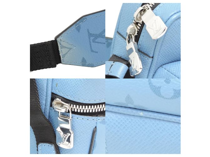 Borsa a tracolla Louis Vuitton Outdoor Messenger PM Blu chiaro - vista 7