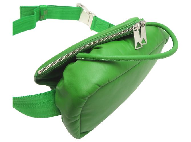 Borsa Boston Bottega Veneta in pelle verde - vista 3