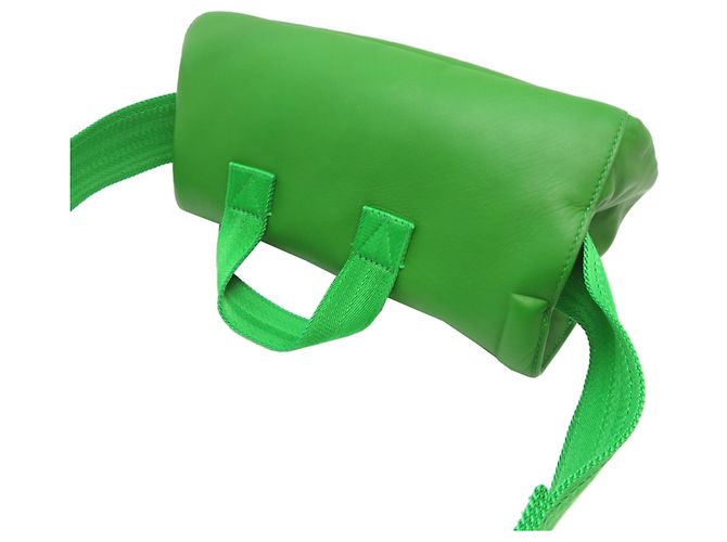 Borsa Boston Bottega Veneta in pelle verde - vista 4