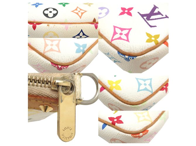 Borsa Louis Vuitton Pochette Accessoires Bianco - vista 10