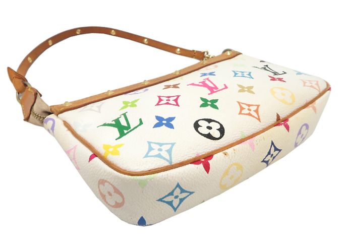 Borsa Louis Vuitton Pochette Accessoires Bianco - vista 3