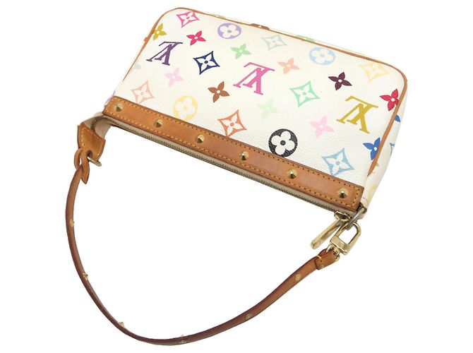 Borsa Louis Vuitton Pochette Accessoires Bianco - vista 4