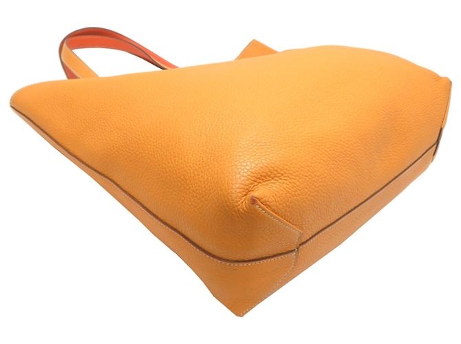Hermès Borsa Tote Hermes Double Sens 36 Arancione Giallo - vista 3