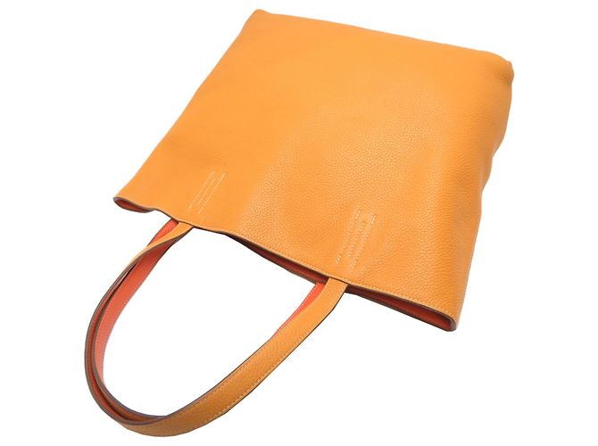 Hermès Borsa Tote Hermes Double Sens 36 Arancione Giallo - vista 4