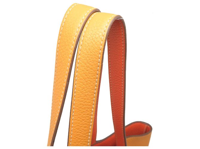 Hermès Borsa Tote Hermes Double Sens 36 Arancione Giallo - vista 5