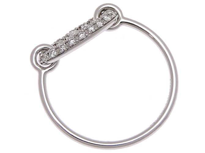 Hermès Hermes Ehering aus 18K Weißgold mit Diamanten - Ansicht 2