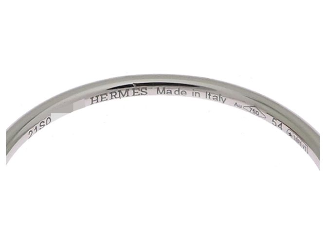 Hermès Hermes Ehering aus 18K Weißgold mit Diamanten - Ansicht 5