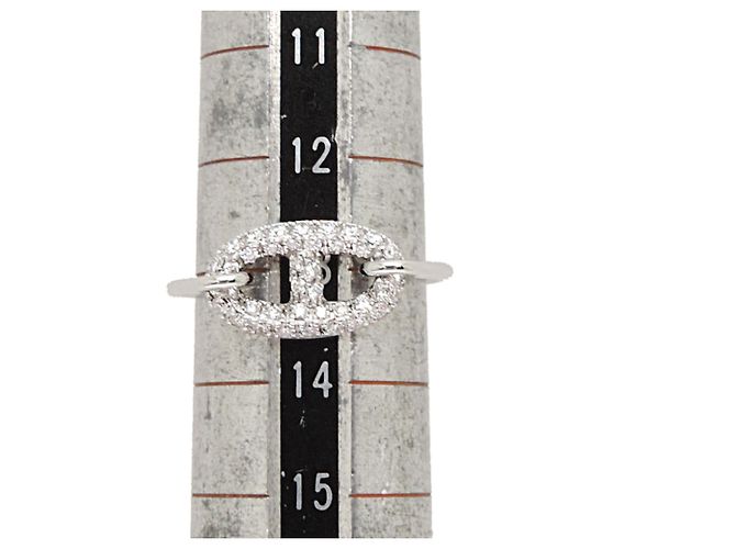Hermès Hermes Ehering aus 18K Weißgold mit Diamanten - Ansicht 6