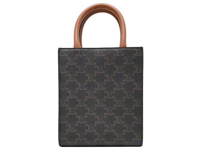 Céline Celine Mini Vertical Cabas Women's Tote Bag Brown - view 2