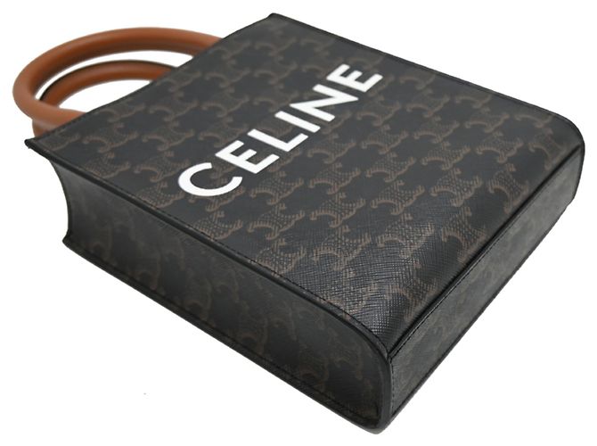 Céline Celine Mini Vertical Cabas Women's Tote Bag Brown - view 3