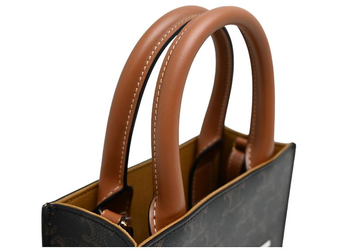 Céline Celine Mini Vertical Cabas Women's Tote Bag Brown - view 5