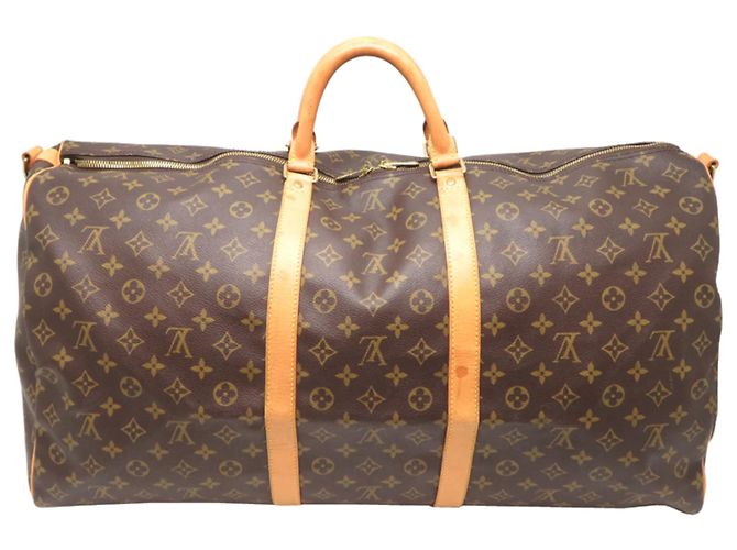 Louis Vuitton Keepall Bandoulière 60 Boston Bag Castaño - vista 2