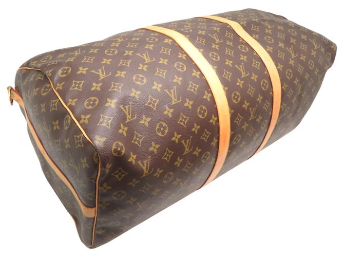 Louis Vuitton Keepall Bandoulière 60 Boston Bag Castaño - vista 3