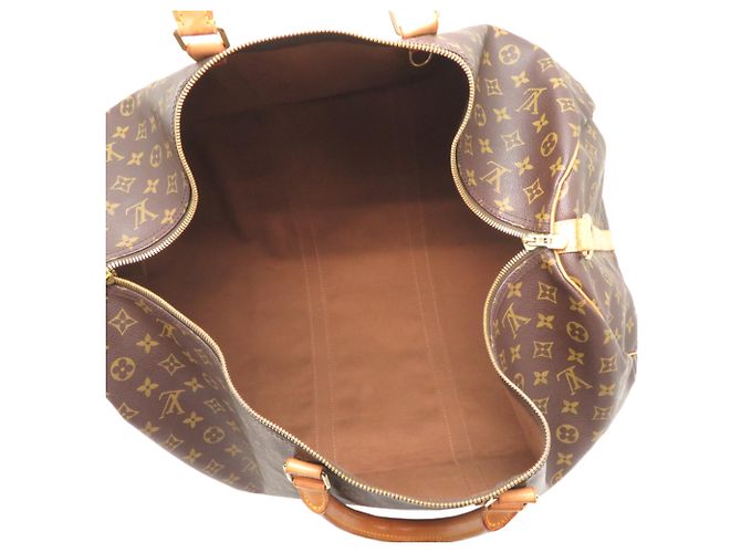 Louis Vuitton Keepall Bandoulière 60 Boston Bag Castaño - vista 6