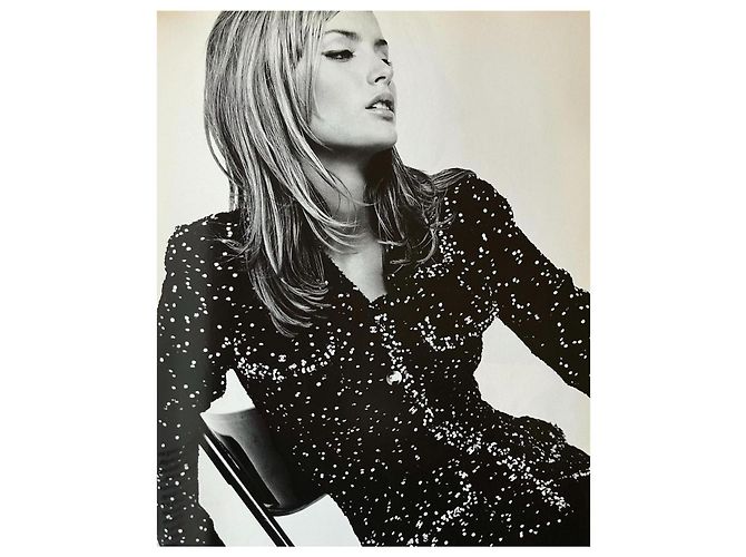 Timeless Chanel Boutique Giacca in Tweed Bianca e Nera Nero Bianco - vista 2