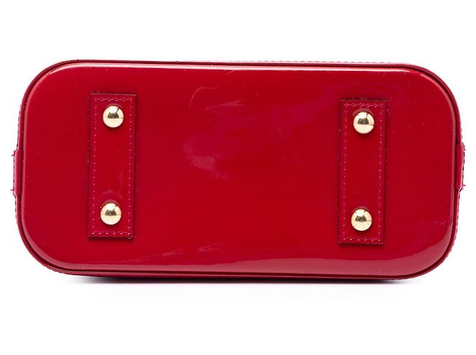 Louis Vuitton Red Monogram Vernis Alma BB Rosso - vista 3