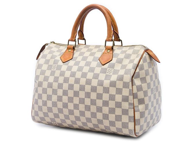 Louis Vuitton White Damier Azur Speedy 30 Weiß - Ansicht 2