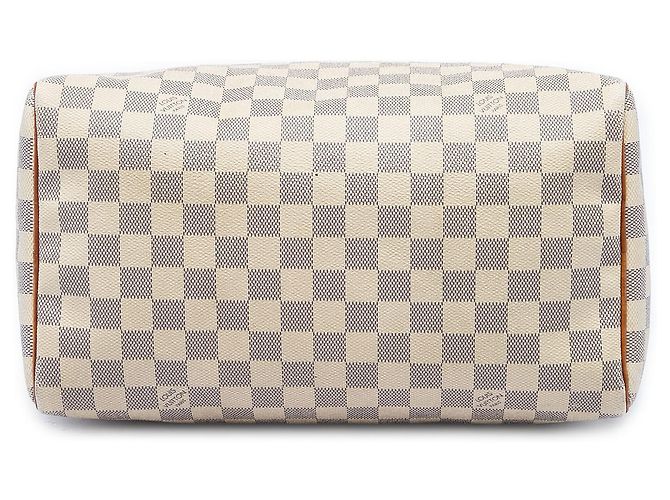 Louis Vuitton White Damier Azur Speedy 30 Weiß - Ansicht 3