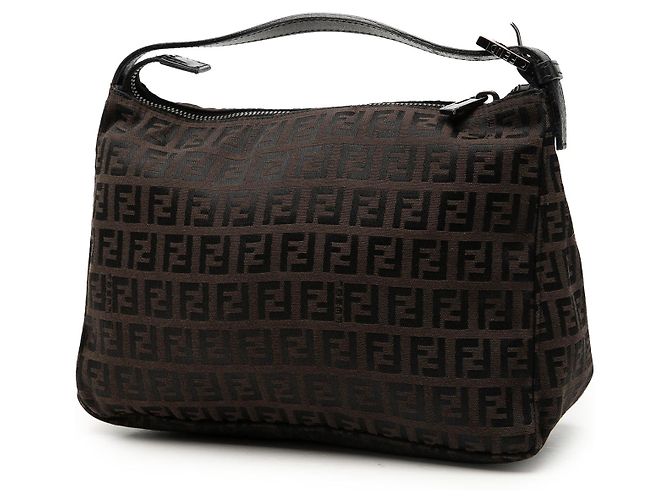 Borsa a mano Fendi in tela Zucchino marrone Marrone scuro - vista 2